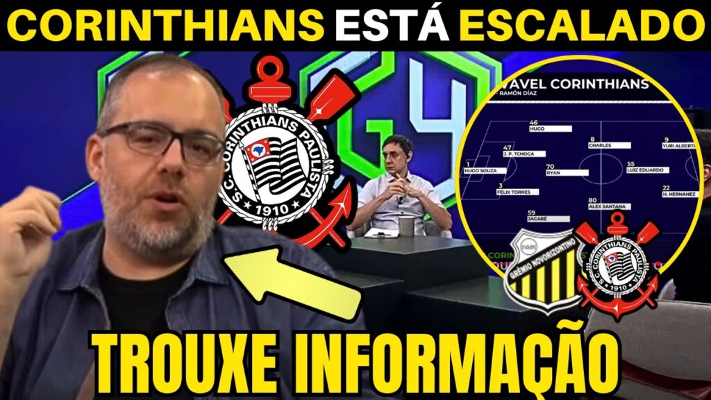 SAIU A ESCALAÇÃO DO CORINTHIANS! VESSONI TROUXE AS INFORMAÇÕES DO TIMÃO.
