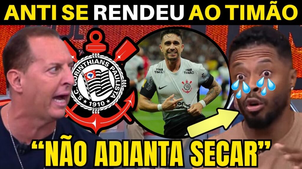 MICHEL BASTOS SE RENDEU AO VIVO “NÃO ADIANTA SECAR O CORINTHIANS”.