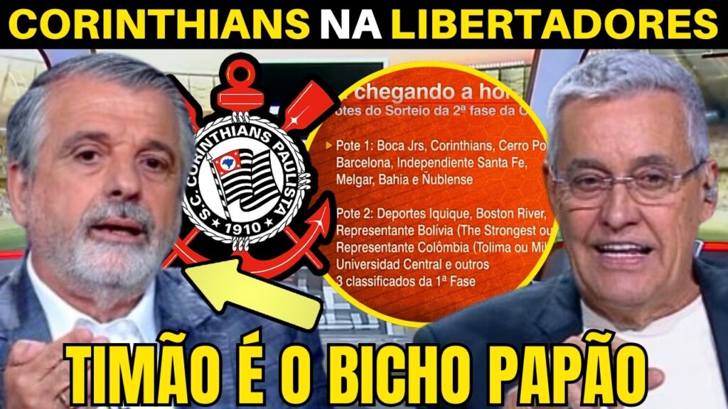 MÍDIA RECONHECE A FORÇA DO CORINTHIANS NA LIBERTA “É O BICHO PAPÃO”.