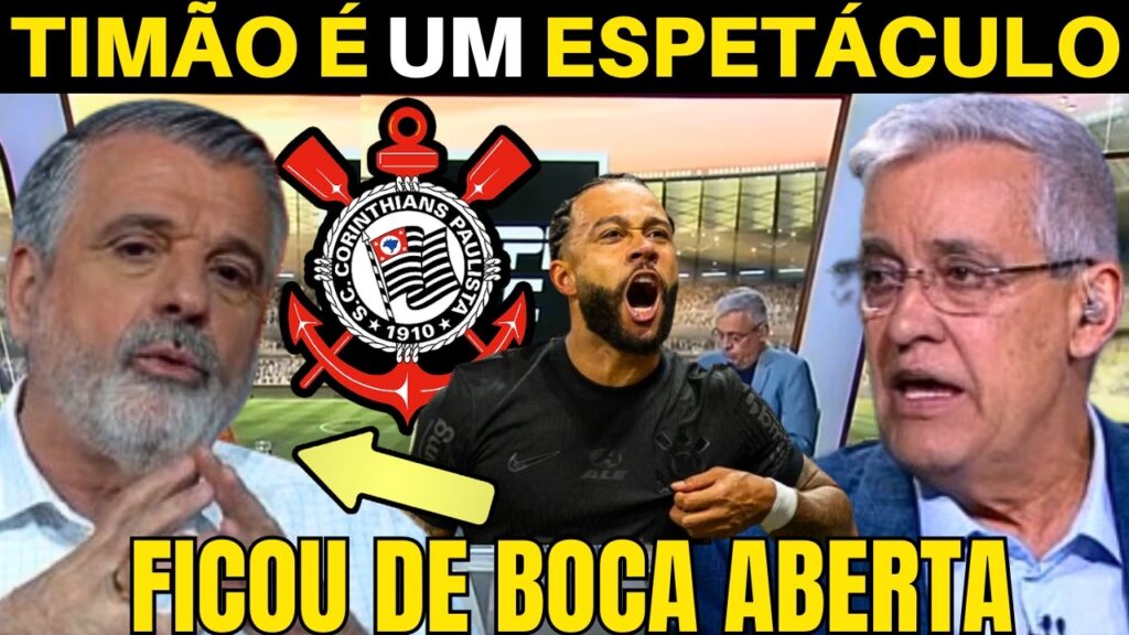 TIME ESPETACULAR! CORINTHIANS ENCANTA A MÍDIA COM FUTEBOL ARRASADOR.