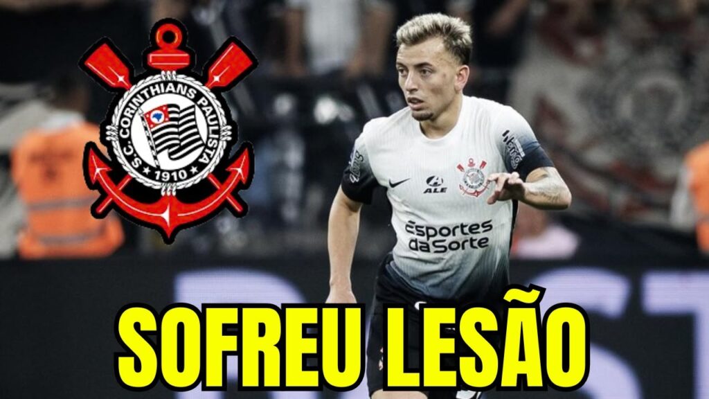 VOLANTE RYAN DO CORINTHIANS SOFRE LESÃO APÓS JOGO DA COPA DO BRASIL.